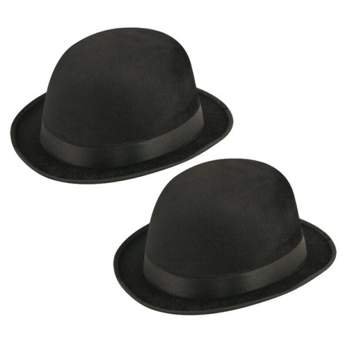 Black velour bowler hat - 2,