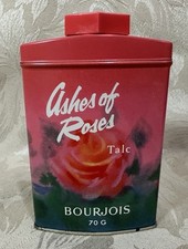 Bourjois Ashes Of Roses Talc Vintage Talcum Powder Tin - w/ Contents