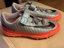 NIKE Boys Jnr Mercurial CR7 football boots UK12 EUR30 & Sondico Ankle Shinguards