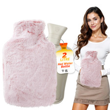 Hot Water Bottle 2L Faux Fur