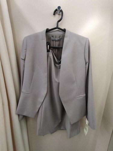Theory luxe skirt suit gray - theory,