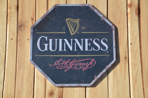 Guinness octagonal metal tin - guinness,
