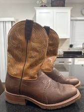 Nice! DOUBLE H Men's 9.5D  Leather Square Toe Western Work Cowboy Boots DH971