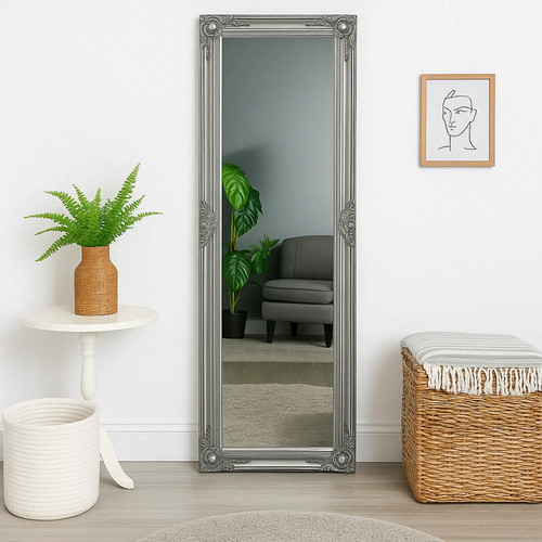 Tall slim silver - , mirror