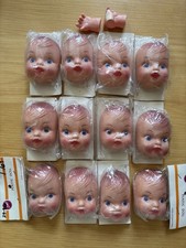 Vintage Lot Plastic Doll Faces