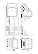 A4 Photo Blueprint Iveco Daily