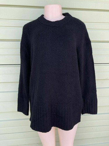 Zara black knitwear - black, crew