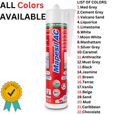 Mapei Mapesil AC Silicone Sealant 310ml  Multiple Colours Available High Quality