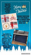 Christmas garage Door Bow ( For Double Width Size Up & Over Door ) RED Free Post