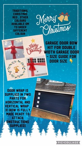 Christmas garage door bow for - christmas,