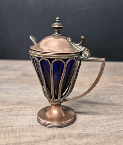 Antique mustard pot condiment - mustard,
