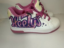 Heelys Split HE1014S Girls Roller Shoes UK 2 White Pink Iridescent Trainers UK