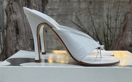 Never worn gina white sandals - worn,