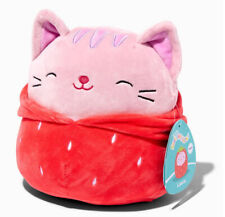 SQUISHMALLOWS EXCLUSIVE LAURA THE PINK CAT IN STRAWBERRY PJ COSTUME 8 INCH NEW