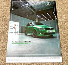 SKODA FABIA VRS 180 BHP - FRAMEABLE COLLECTIBLE ORIGINAL CLASSIC CAR ADVERT