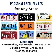 Vintage State License Plate