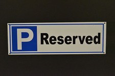 RESERVED 300mm x 100mm pre-drilled plastic sign car park business parking space