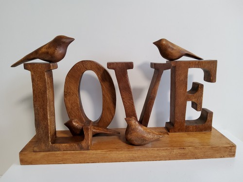 Wooden carved love - carved,