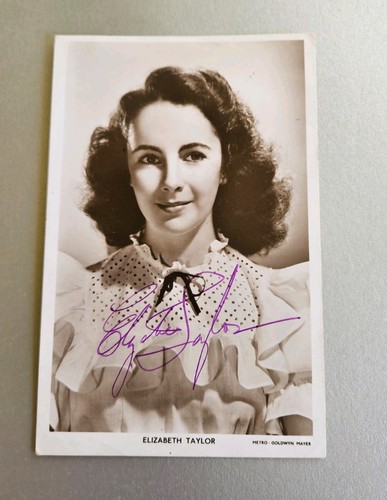 Elizabeth taylor signed photo - elizabeth,