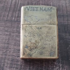 Zippo Brass Vietnam Map
