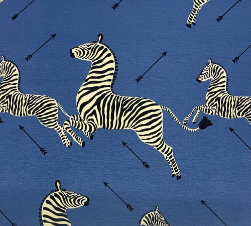 Scalamandre zebras denim blue - zebras,