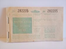 Original Motor Fuel Ration Book for Motorcycle. Unused in Very Good Order.