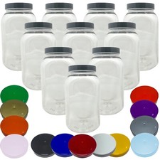 Square plastic storage jars - square,