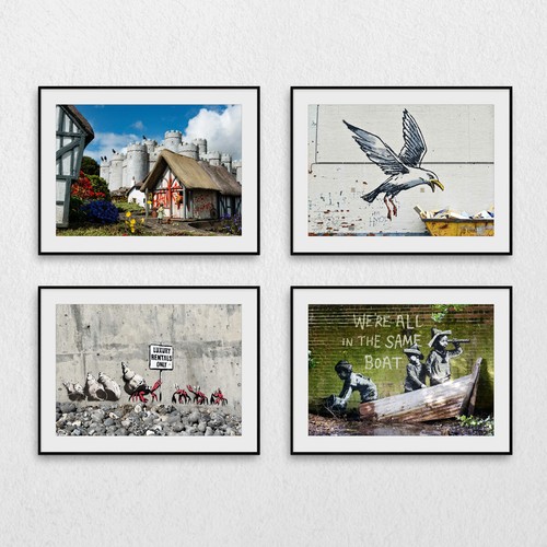 Banksy wall art posters - art, prints
