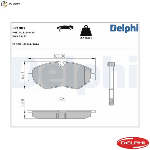 Brake pad set disc - pad,