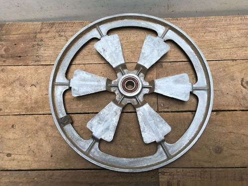 Vintage metal pulley wheel - vintage, 11
