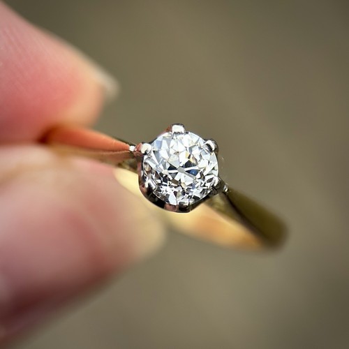 18ct gold 48ct old cut - 0.48ct,