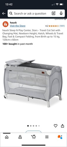 Hauck cot bed - cot,
