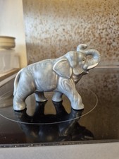 Grey Elephant Ceramic Figurine Marked 768