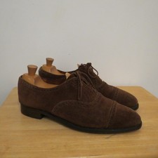 Cheaney Brown Suede Oxford Brogues UK 8.5 Grosvenor Shoes Snuff England Oxfords