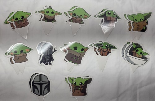 Mandalorian cupcake toppers - cupcake,