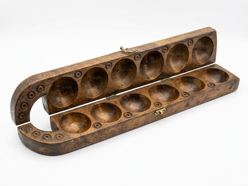 Vintage mancala game board - vintage,