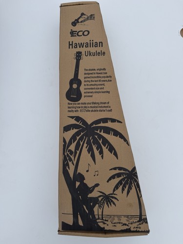 Hawaiian ukulele black with - ukulele,