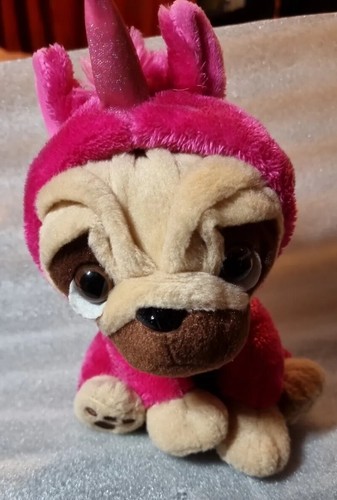Pug dog plush pink - pug,