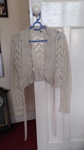 Cream sparkly prom cardigan - cream,