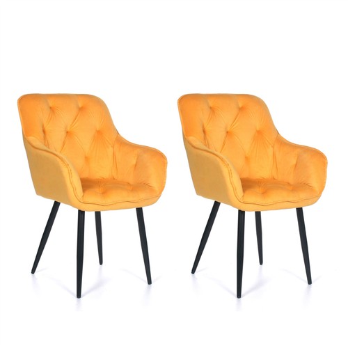 Velvet dining chairs - 2,