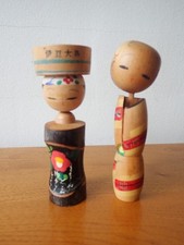2 Vintage Japanese Kokeshi