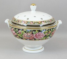 Vintage Wedgewood Clio Bone Chine Potpourri Lidded Jar Floral Flower 1992  5"
