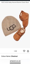 UGG boots unisex Baby Neumel classic Booties Beanie hat Chestnut NEW 0-6  XS 16
