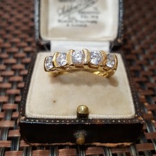 Diamonique Gold Plated Half