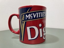Red McVities Original Digestive Biscuit Mug Cup Staffordshire England Vintage 