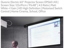 Motorised Projector Screen 60 Inch