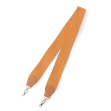 Hermes Evelyn Canvas Leather Silver Hardware Shoulder Strap Gold Used