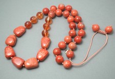 Lola Rose Fire Orange Magnesite gemstone semi precious necklace 60cm length 