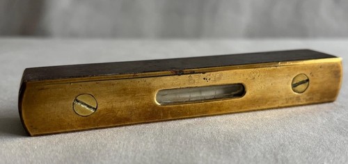 Vintage brass spirit level - vintage,