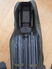 Nash bushwacker baiting pole, & bag and 20 extra sections Used Carp Fishing Gear